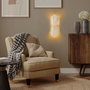 Opviq Lámpara de Pared de Cuerpo Metálico Blanco